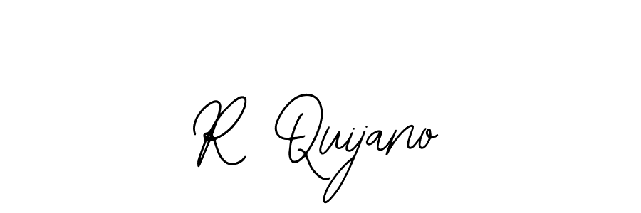 You should practise on your own different ways (Bearetta-2O07w) to write your name (R Quijano) in signature. don't let someone else do it for you. R Quijano signature style 12 images and pictures png
