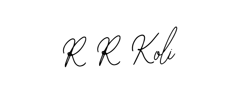 You should practise on your own different ways (Bearetta-2O07w) to write your name (R R Koli) in signature. don't let someone else do it for you. R R Koli signature style 12 images and pictures png