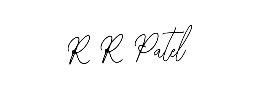 You should practise on your own different ways (Bearetta-2O07w) to write your name (R R Patel) in signature. don't let someone else do it for you. R R Patel signature style 12 images and pictures png