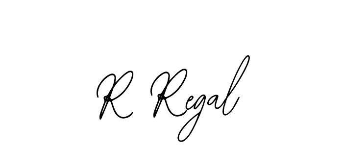 Use a signature maker to create a handwritten signature online. With this signature software, you can design (Bearetta-2O07w) your own signature for name R Regal. R Regal signature style 12 images and pictures png