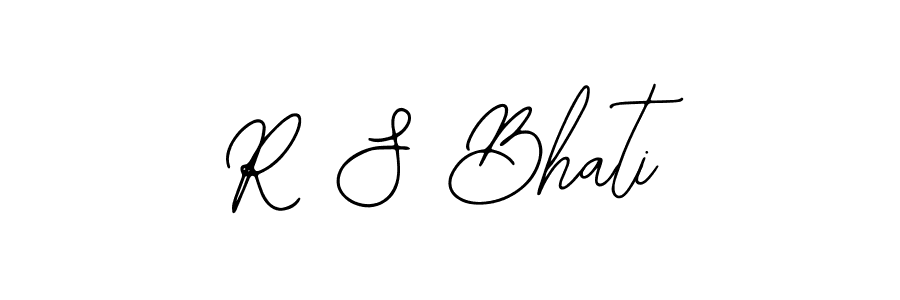 Use a signature maker to create a handwritten signature online. With this signature software, you can design (Bearetta-2O07w) your own signature for name R S Bhati. R S Bhati signature style 12 images and pictures png