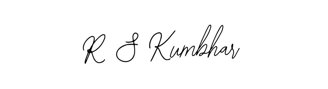 You should practise on your own different ways (Bearetta-2O07w) to write your name (R S Kumbhar) in signature. don't let someone else do it for you. R S Kumbhar signature style 12 images and pictures png