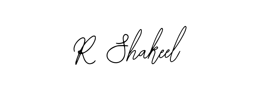 Also You can easily find your signature by using the search form. We will create R Shakeel name handwritten signature images for you free of cost using Bearetta-2O07w sign style. R Shakeel signature style 12 images and pictures png