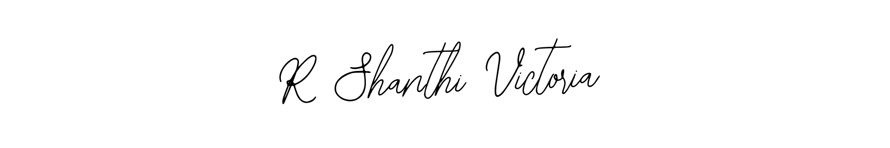 You should practise on your own different ways (Bearetta-2O07w) to write your name (R Shanthi Victoria) in signature. don't let someone else do it for you. R Shanthi Victoria signature style 12 images and pictures png