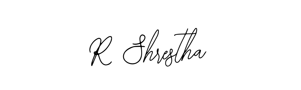 You should practise on your own different ways (Bearetta-2O07w) to write your name (R Shrestha) in signature. don't let someone else do it for you. R Shrestha signature style 12 images and pictures png