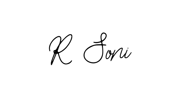 Design your own signature with our free online signature maker. With this signature software, you can create a handwritten (Bearetta-2O07w) signature for name R Soni. R Soni signature style 12 images and pictures png