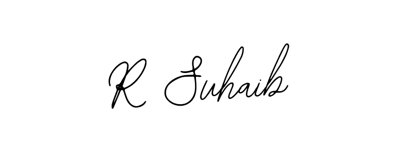 You should practise on your own different ways (Bearetta-2O07w) to write your name (R Suhaib) in signature. don't let someone else do it for you. R Suhaib signature style 12 images and pictures png