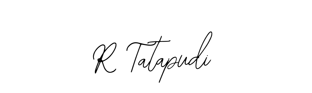 Also You can easily find your signature by using the search form. We will create R Tatapudi name handwritten signature images for you free of cost using Bearetta-2O07w sign style. R Tatapudi signature style 12 images and pictures png