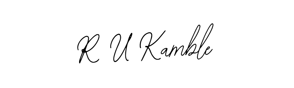 Also we have R U Kamble name is the best signature style. Create professional handwritten signature collection using Bearetta-2O07w autograph style. R U Kamble signature style 12 images and pictures png