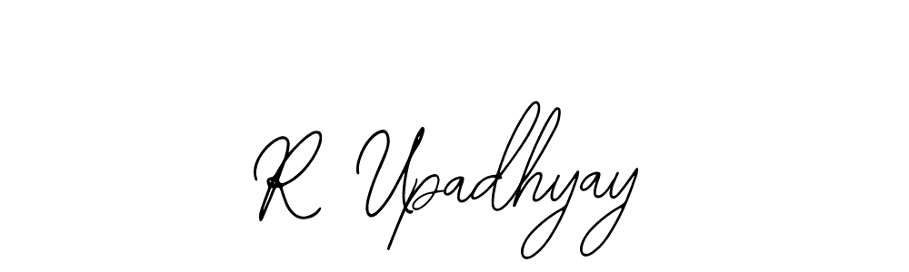 You should practise on your own different ways (Bearetta-2O07w) to write your name (R Upadhyay) in signature. don't let someone else do it for you. R Upadhyay signature style 12 images and pictures png