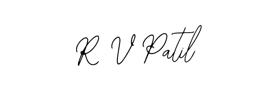 How to make R V Patil name signature. Use Bearetta-2O07w style for creating short signs online. This is the latest handwritten sign. R V Patil signature style 12 images and pictures png