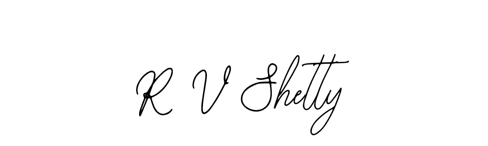 You should practise on your own different ways (Bearetta-2O07w) to write your name (R V Shetty) in signature. don't let someone else do it for you. R V Shetty signature style 12 images and pictures png