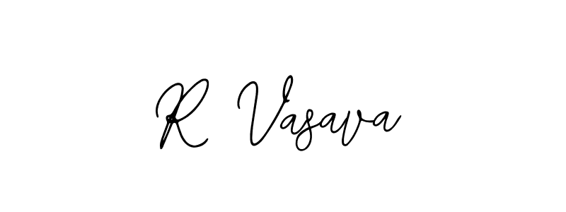 How to make R Vasava name signature. Use Bearetta-2O07w style for creating short signs online. This is the latest handwritten sign. R Vasava signature style 12 images and pictures png