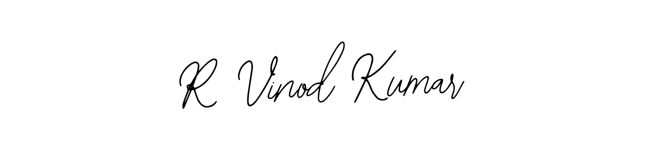 Design your own signature with our free online signature maker. With this signature software, you can create a handwritten (Bearetta-2O07w) signature for name R Vinod Kumar. R Vinod Kumar signature style 12 images and pictures png