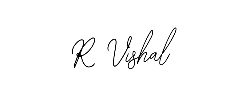 The best way (Bearetta-2O07w) to make a short signature is to pick only two or three words in your name. The name R Vishal include a total of six letters. For converting this name. R Vishal signature style 12 images and pictures png