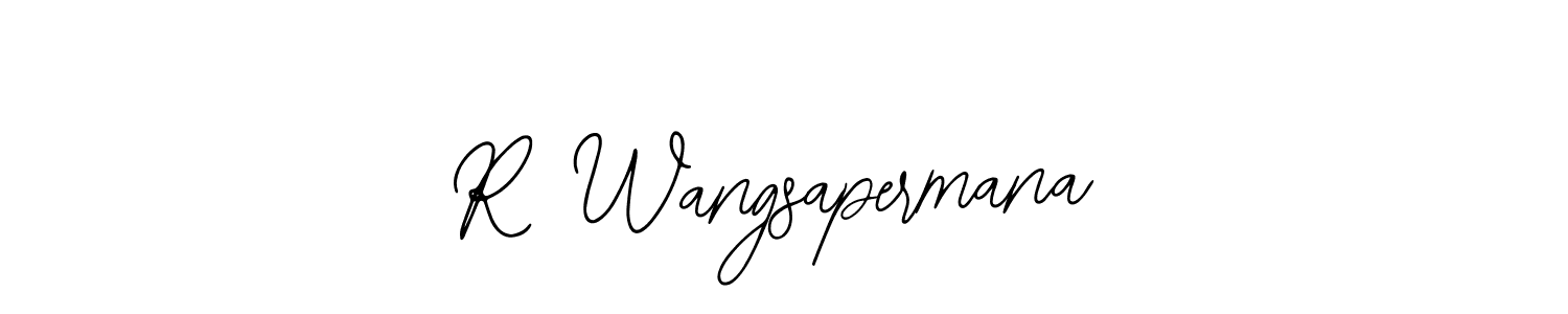 How to Draw R Wangsapermana signature style? Bearetta-2O07w is a latest design signature styles for name R Wangsapermana. R Wangsapermana signature style 12 images and pictures png