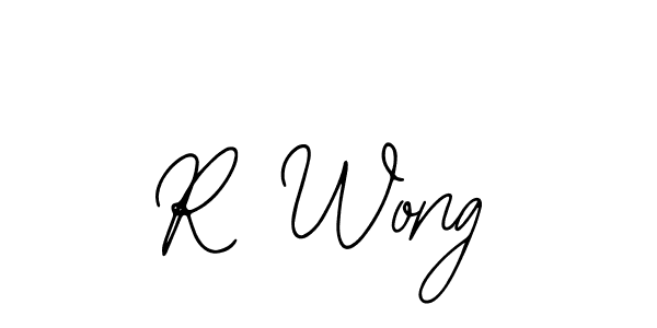 if you are searching for the best signature style for your name R Wong. so please give up your signature search. here we have designed multiple signature styles  using Bearetta-2O07w. R Wong signature style 12 images and pictures png