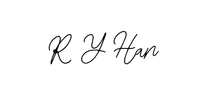 Design your own signature with our free online signature maker. With this signature software, you can create a handwritten (Bearetta-2O07w) signature for name R Y Han. R Y Han signature style 12 images and pictures png