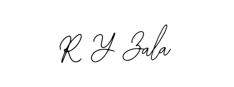 Similarly Bearetta-2O07w is the best handwritten signature design. Signature creator online .You can use it as an online autograph creator for name R Y Zala. R Y Zala signature style 12 images and pictures png