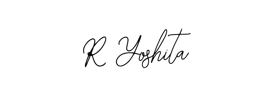 Design your own signature with our free online signature maker. With this signature software, you can create a handwritten (Bearetta-2O07w) signature for name R Yoshita. R Yoshita signature style 12 images and pictures png