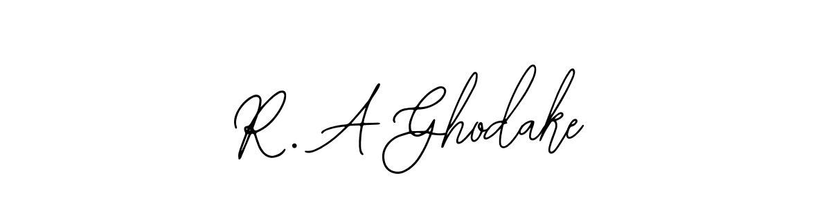 Create a beautiful signature design for name R. A Ghodake. With this signature (Bearetta-2O07w) fonts, you can make a handwritten signature for free. R. A Ghodake signature style 12 images and pictures png