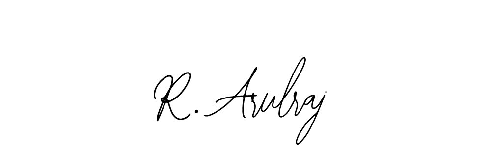 The best way (Bearetta-2O07w) to make a short signature is to pick only two or three words in your name. The name R. Arulraj include a total of six letters. For converting this name. R. Arulraj signature style 12 images and pictures png