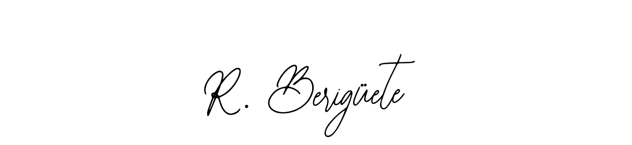 if you are searching for the best signature style for your name R. Berigüete. so please give up your signature search. here we have designed multiple signature styles  using Bearetta-2O07w. R. Berigüete signature style 12 images and pictures png