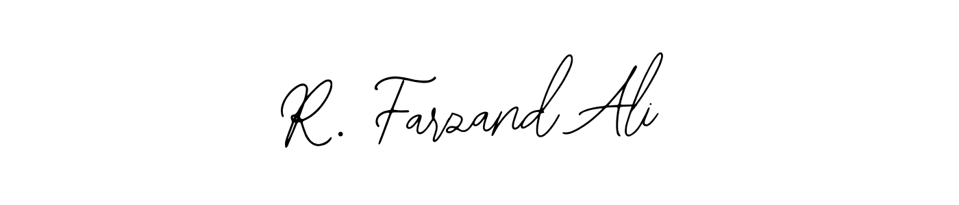 You should practise on your own different ways (Bearetta-2O07w) to write your name (R. Farzand Ali) in signature. don't let someone else do it for you. R. Farzand Ali signature style 12 images and pictures png