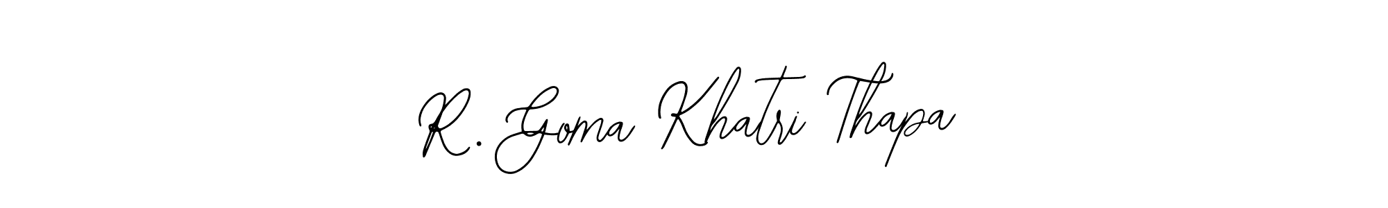 See photos of R. Goma Khatri Thapa official signature by Spectra . Check more albums & portfolios. Read reviews & check more about Bearetta-2O07w font. R. Goma Khatri Thapa signature style 12 images and pictures png