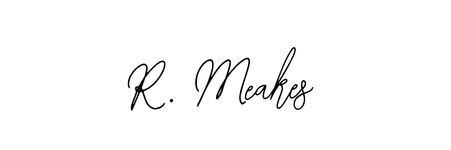 The best way (Bearetta-2O07w) to make a short signature is to pick only two or three words in your name. The name R. Meakes include a total of six letters. For converting this name. R. Meakes signature style 12 images and pictures png