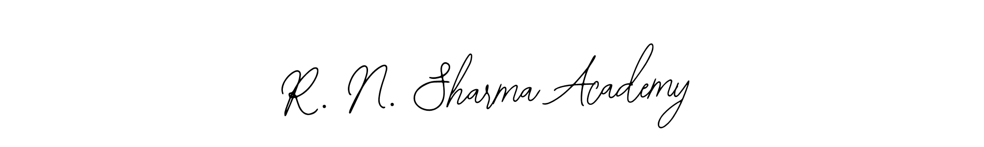 Use a signature maker to create a handwritten signature online. With this signature software, you can design (Bearetta-2O07w) your own signature for name R. N. Sharma Academy. R. N. Sharma Academy signature style 12 images and pictures png