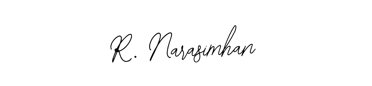 How to make R. Narasimhan name signature. Use Bearetta-2O07w style for creating short signs online. This is the latest handwritten sign. R. Narasimhan signature style 12 images and pictures png