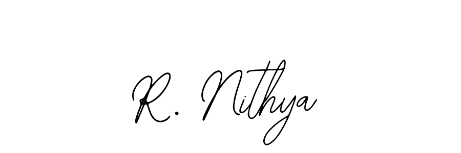 How to make R. Nithya name signature. Use Bearetta-2O07w style for creating short signs online. This is the latest handwritten sign. R. Nithya signature style 12 images and pictures png