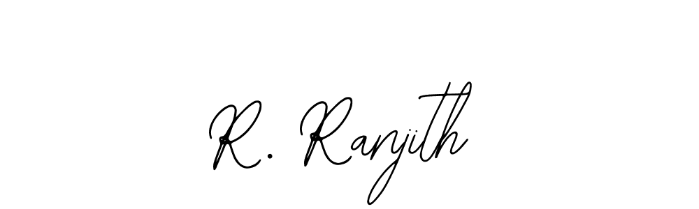 How to make R. Ranjith name signature. Use Bearetta-2O07w style for creating short signs online. This is the latest handwritten sign. R. Ranjith signature style 12 images and pictures png