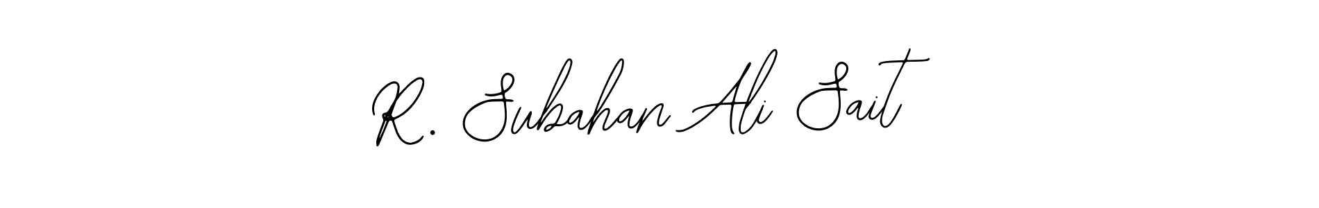 How to make R. Subahan Ali Sait name signature. Use Bearetta-2O07w style for creating short signs online. This is the latest handwritten sign. R. Subahan Ali Sait signature style 12 images and pictures png