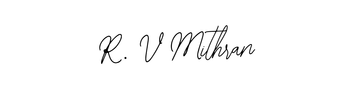 Use a signature maker to create a handwritten signature online. With this signature software, you can design (Bearetta-2O07w) your own signature for name R. V Mithran. R. V Mithran signature style 12 images and pictures png
