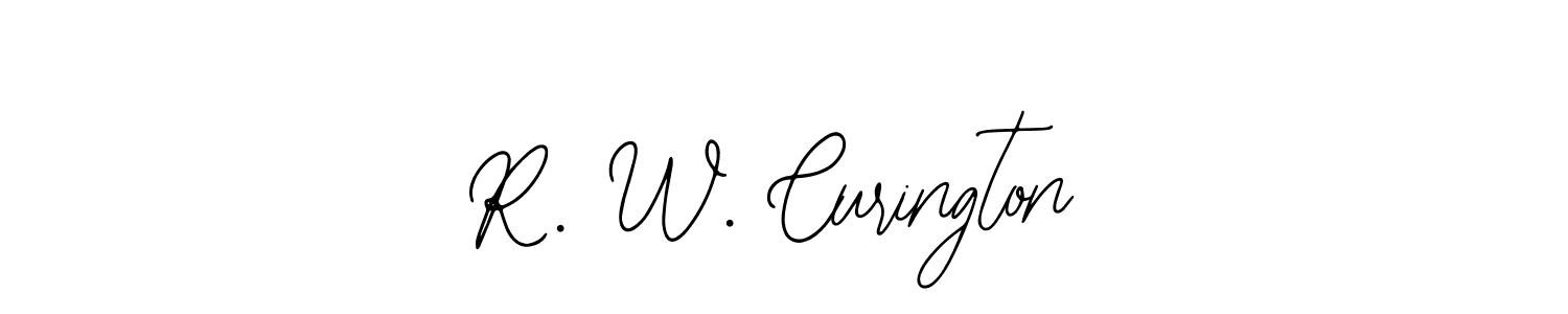 How to make R. W. Curington name signature. Use Bearetta-2O07w style for creating short signs online. This is the latest handwritten sign. R. W. Curington signature style 12 images and pictures png