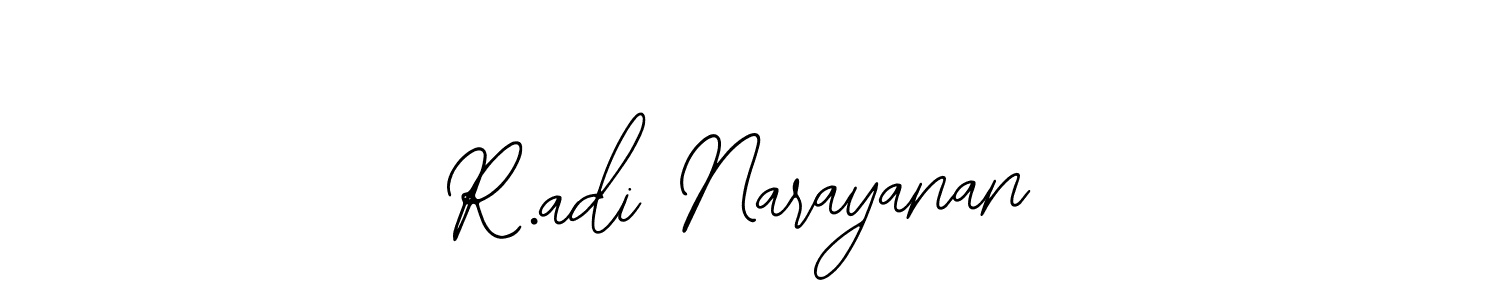 Design your own signature with our free online signature maker. With this signature software, you can create a handwritten (Bearetta-2O07w) signature for name R.adi Narayanan. R.adi Narayanan signature style 12 images and pictures png