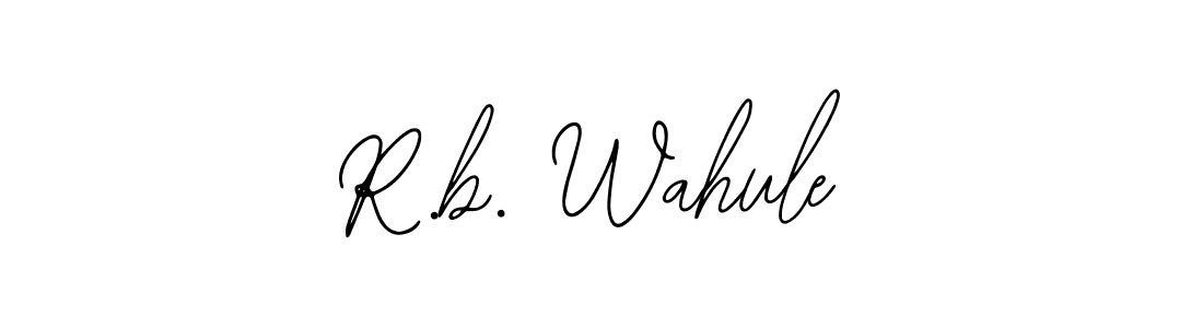 You should practise on your own different ways (Bearetta-2O07w) to write your name (R.b. Wahule) in signature. don't let someone else do it for you. R.b. Wahule signature style 12 images and pictures png