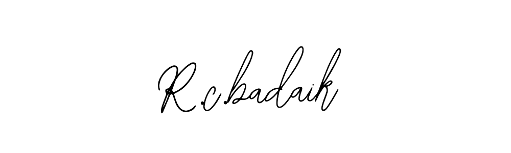 It looks lik you need a new signature style for name R.c.badaik. Design unique handwritten (Bearetta-2O07w) signature with our free signature maker in just a few clicks. R.c.badaik signature style 12 images and pictures png