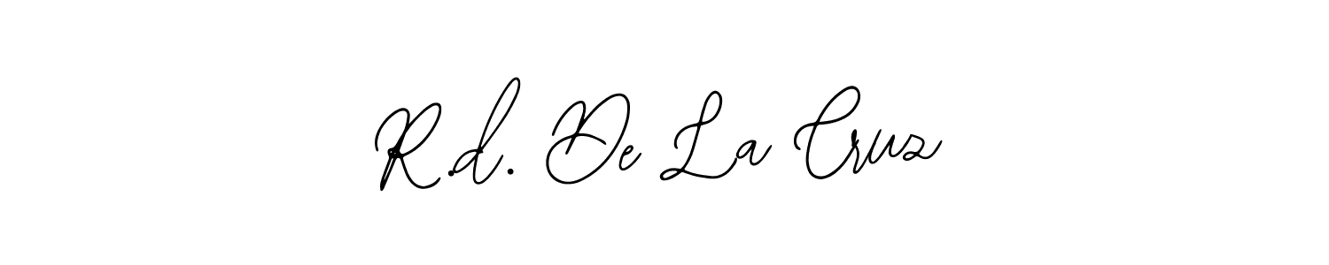 Use a signature maker to create a handwritten signature online. With this signature software, you can design (Bearetta-2O07w) your own signature for name R.d. De La Cruz. R.d. De La Cruz signature style 12 images and pictures png
