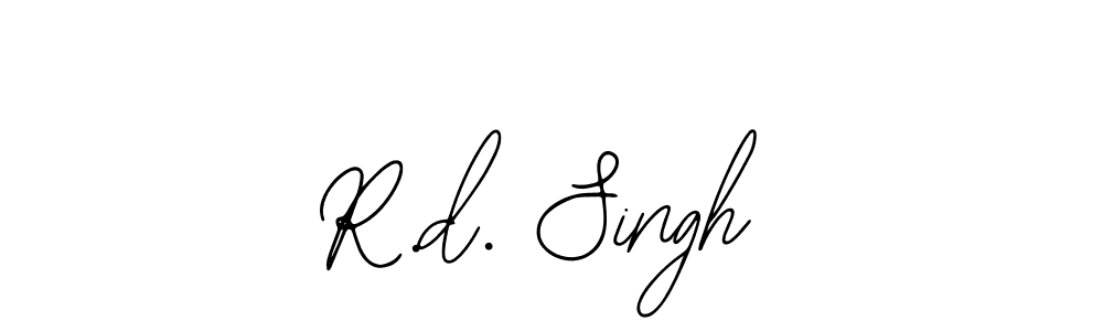 Design your own signature with our free online signature maker. With this signature software, you can create a handwritten (Bearetta-2O07w) signature for name R.d. Singh. R.d. Singh signature style 12 images and pictures png