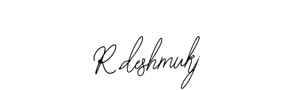 Use a signature maker to create a handwritten signature online. With this signature software, you can design (Bearetta-2O07w) your own signature for name R.deshmukj. R.deshmukj signature style 12 images and pictures png