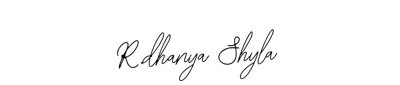 Make a short R.dhanya Shyla signature style. Manage your documents anywhere anytime using Bearetta-2O07w. Create and add eSignatures, submit forms, share and send files easily. R.dhanya Shyla signature style 12 images and pictures png