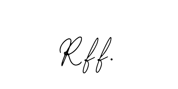 if you are searching for the best signature style for your name R.f.f.. so please give up your signature search. here we have designed multiple signature styles  using Bearetta-2O07w. R.f.f. signature style 12 images and pictures png