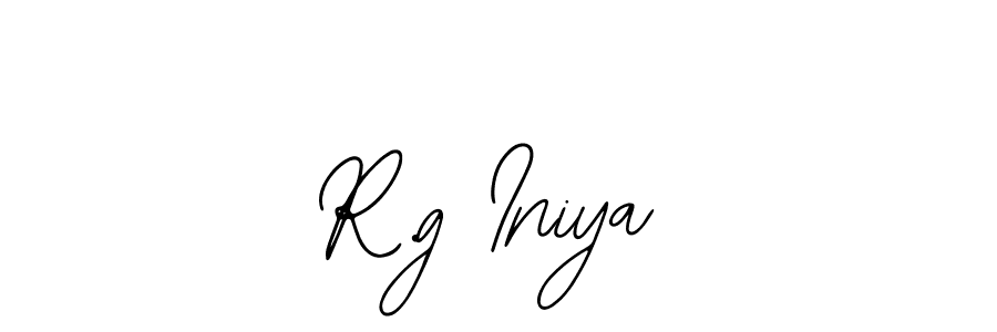 Also You can easily find your signature by using the search form. We will create R.g Iniya name handwritten signature images for you free of cost using Bearetta-2O07w sign style. R.g Iniya signature style 12 images and pictures png