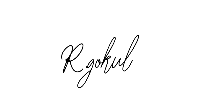 The best way (Bearetta-2O07w) to make a short signature is to pick only two or three words in your name. The name R.gokul include a total of six letters. For converting this name. R.gokul signature style 12 images and pictures png