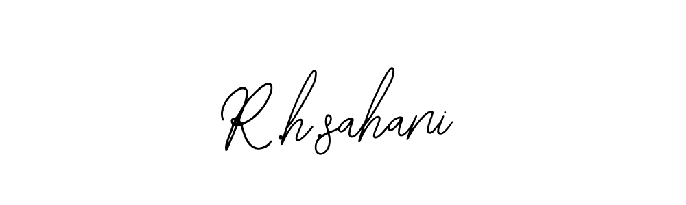 Make a beautiful signature design for name R.h.sahani. With this signature (Bearetta-2O07w) style, you can create a handwritten signature for free. R.h.sahani signature style 12 images and pictures png