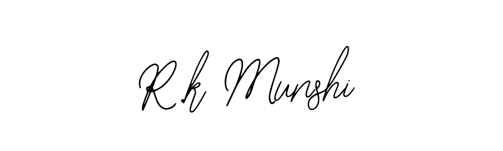 if you are searching for the best signature style for your name R.k Munshi. so please give up your signature search. here we have designed multiple signature styles  using Bearetta-2O07w. R.k Munshi signature style 12 images and pictures png