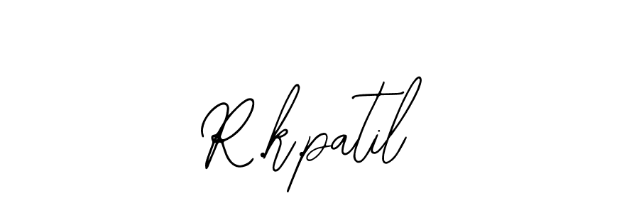 if you are searching for the best signature style for your name R.k.patil. so please give up your signature search. here we have designed multiple signature styles  using Bearetta-2O07w. R.k.patil signature style 12 images and pictures png